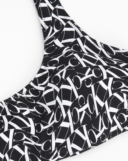 CK One Warped Monogram Swim Bralette