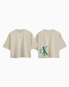 MONOGRAM BOXY TEE, Eggshell, hi-res