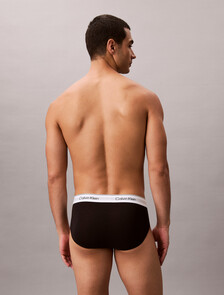 2 Pack Icon Cotton Stretch Hipster Briefs, Grey Heather / Black, hi-res