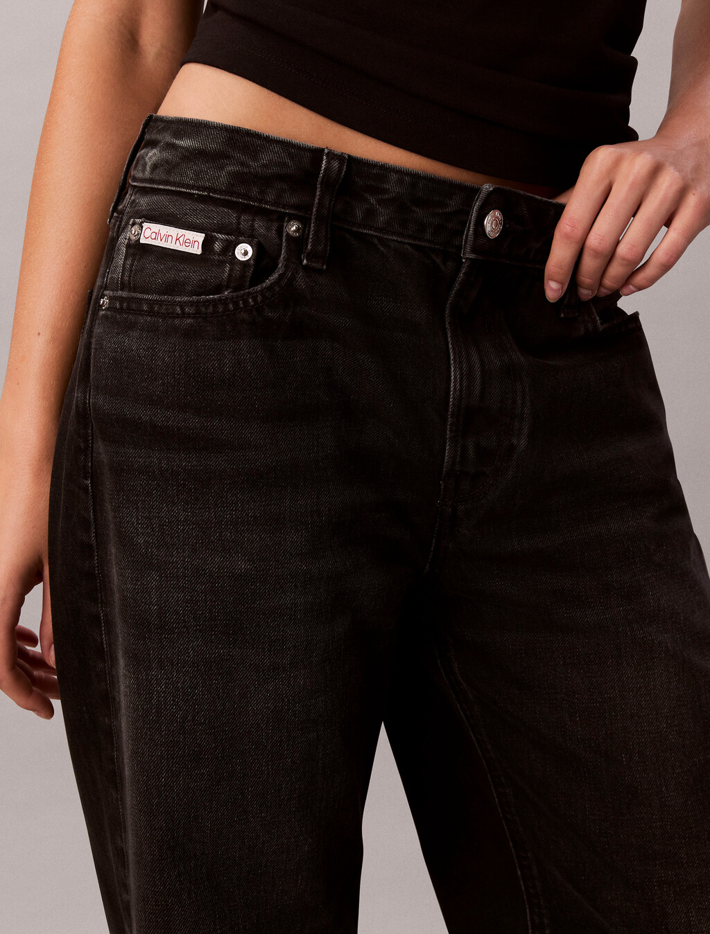 90's Straight Jeans, CK SANDED BLACK, hi-res