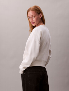 Monogram Relaxed Long Sleeve Sweatshirt, Tofu, hi-res