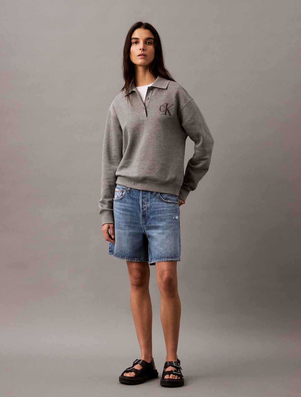 90s Straight Jeans, Med Grey Heather, hi-res