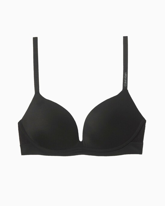 MESH LACE PUSH UP PLUNGE BRA