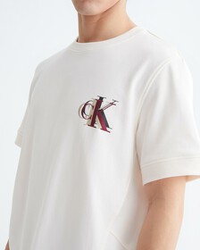 INFINITE COOL MONOGRAM SHORT SLEEVE SWEATSHIRT, Ancient White, hi-res