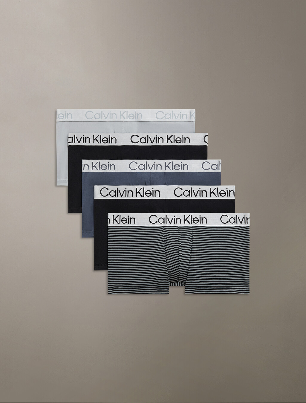 Chromatic Low Rise Trunk 5 Pack, TURBULENCE/HERITAGE STRIPE BLACK WOLF GREY/BLACK/H, hi-res