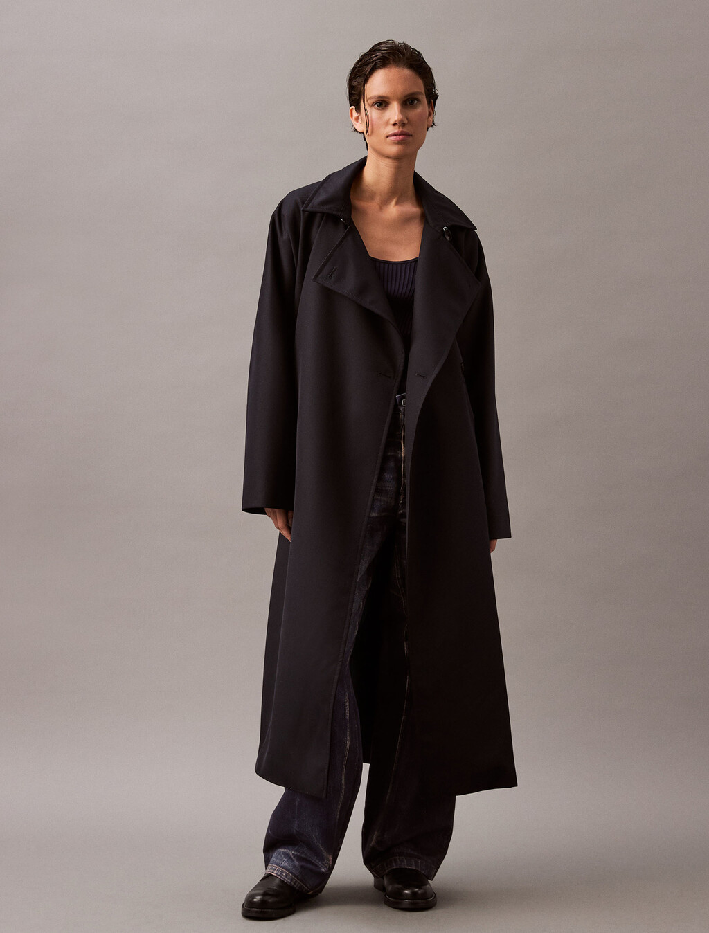 Wool Twill Trench Coat, Vulcan var.566, hi-res