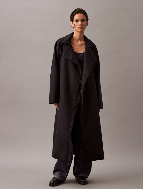 Wool Twill Trench Coat