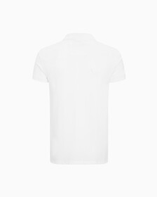 PIMA COTTON STRETCH RAISED COLLAR SLIM POLO, Bright White, hi-res