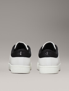 Leather Trainers, Bright White/Black, hi-res