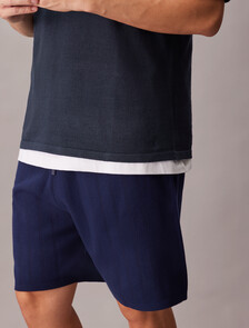 Linen Blend Classic Sweater Polo Shirt, Carbon, hi-res