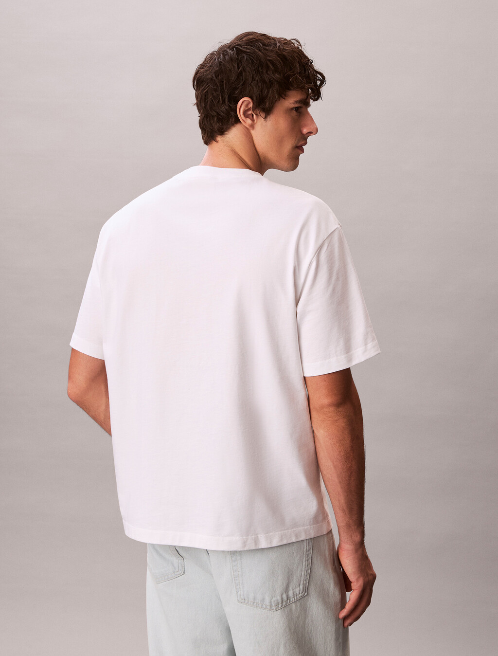 Relaxed Logo Appliqu&eacute; T-shirt, Bright White, hi-res