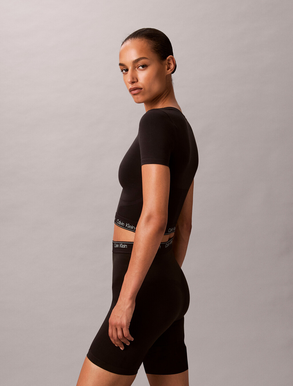 Shapewear Short Sleeve Top - Icon, Black, hi-res