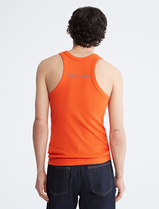 Standards Ribbed Twirl Graphic Tank Top, Orange Magic, hi-res