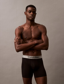 Brushed Microfibre Stretch Boxer Brief, Black, hi-res