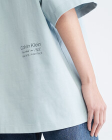 STANDARDS COMPACT COTTON CREWNECK T-SHIRT, Dove Blue, hi-res