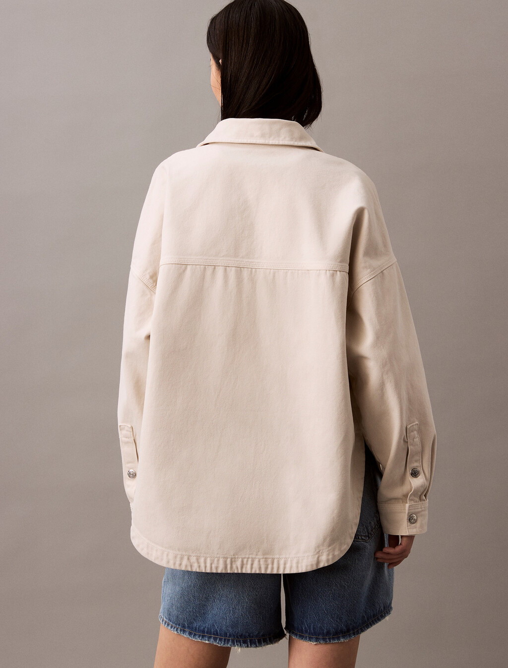 Oversized Utility Shirt, SOFT BONE, hi-res