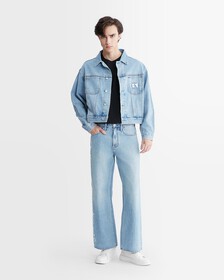 90S Loose Knockout Logo Jeans, Denim Light, hi-res
