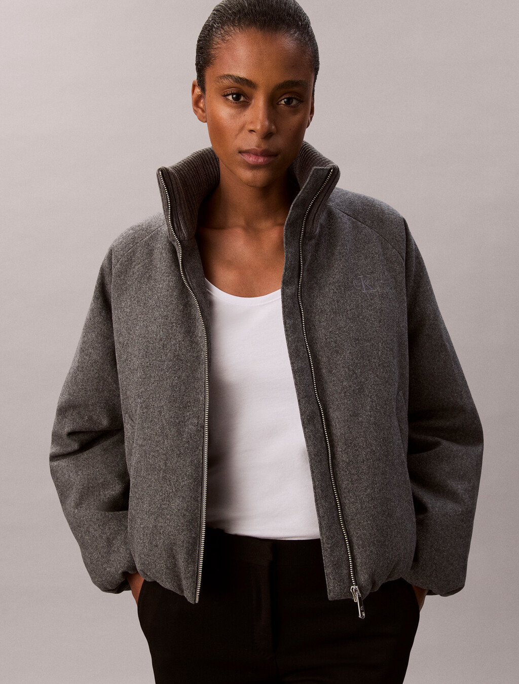 WL INSLTD DWN JCKT, Medium Grey Heather, hi-res