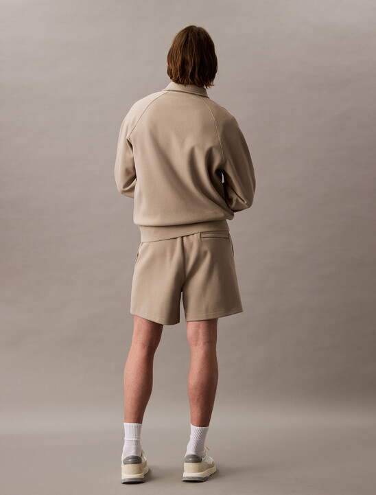 Double Rib Knit Monogram Embroidery Short