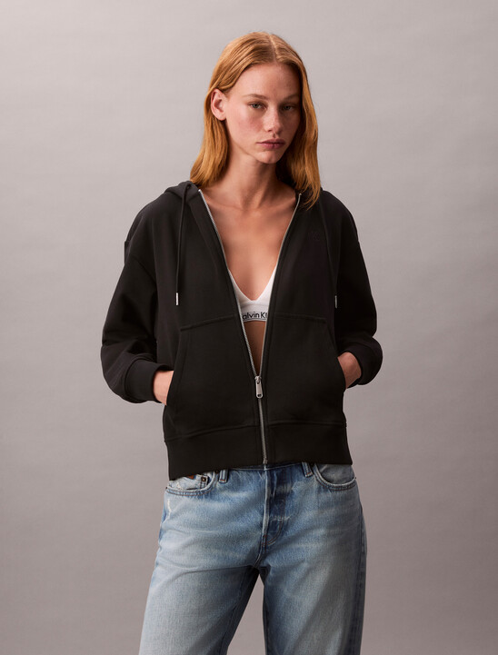 Cotton Terry Zip Up Hoodie