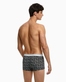 CK ONE PRINT MICRO LOW RISE TRUNKS, Paper Logo Print+Light Sky Blue, hi-res