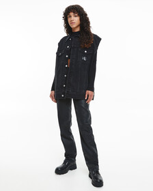 OVERSIZED DENIM VEST, Denim Black, hi-res