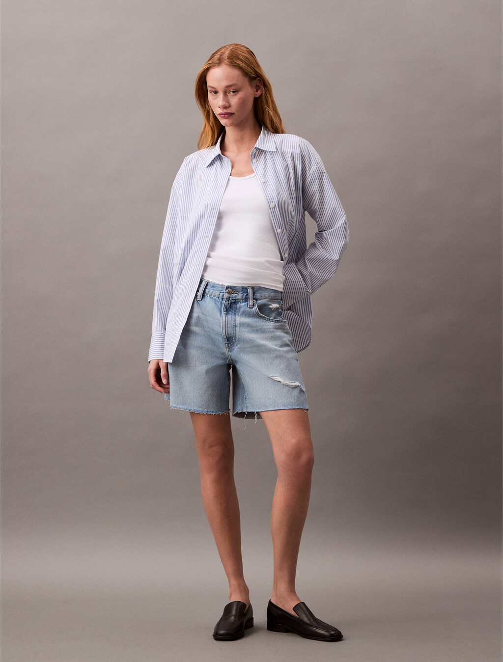 90's Denim Shorts, RAMS HEAD, hi-res