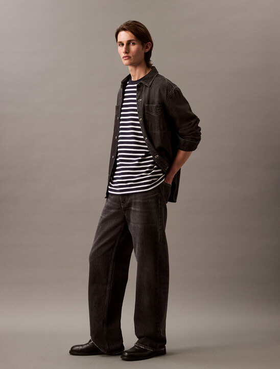 Bold Stripe Heavyweight Cotton Tee