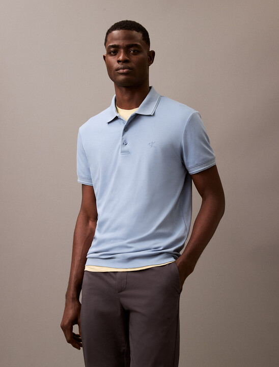 Embossed Monogram Tipped Polo