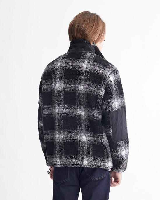 Shadow Plaid Sherpa Jacket