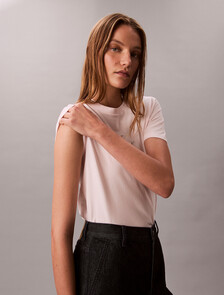 Glossy Metallic Logo T-shirt, Tender Blush, hi-res