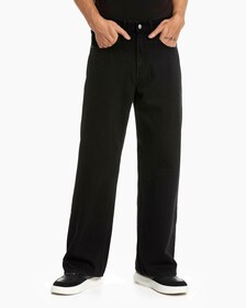 90S LOOSE BLACK ARCHIVAL JEANS, Washed Black, hi-res