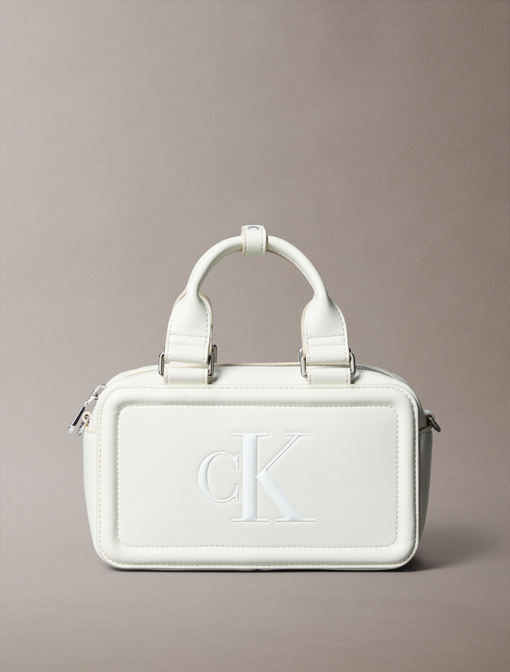 Bold Monogram Mini Tote, Lily White, hi-res