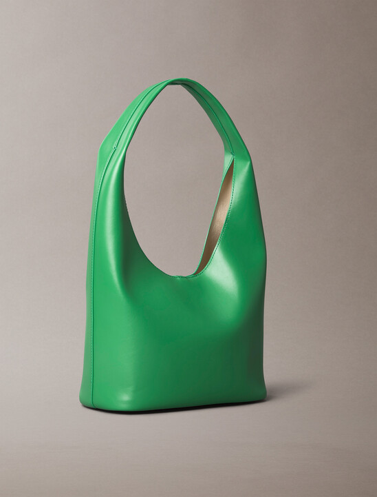 Stone Lock Slouchy Small Shoulder Bag