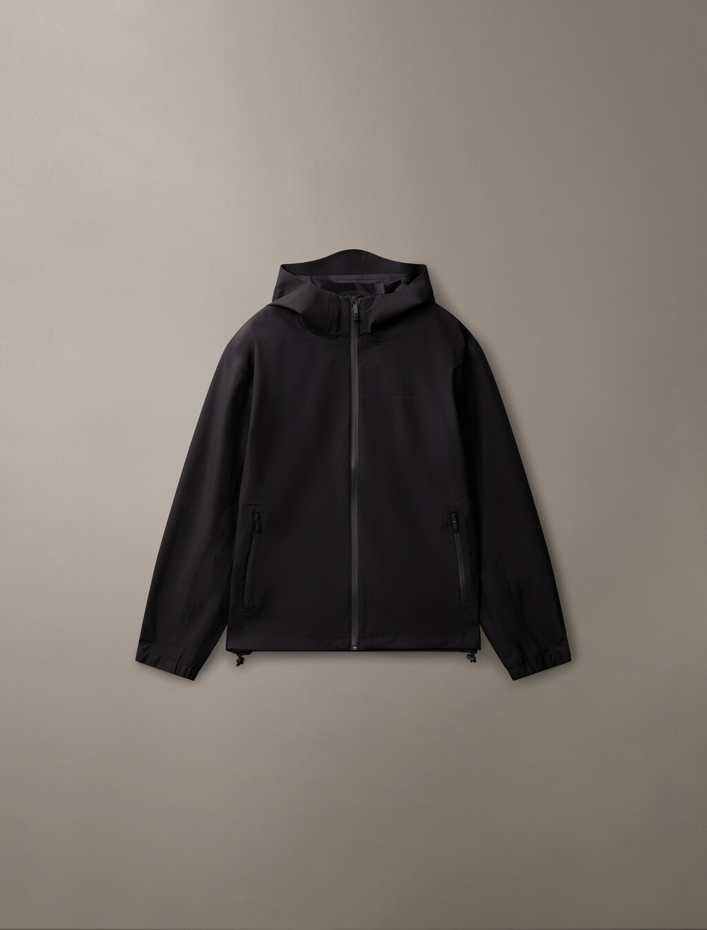 Water Resistant Unlined Rain Jacket, Black Beauty, hi-res