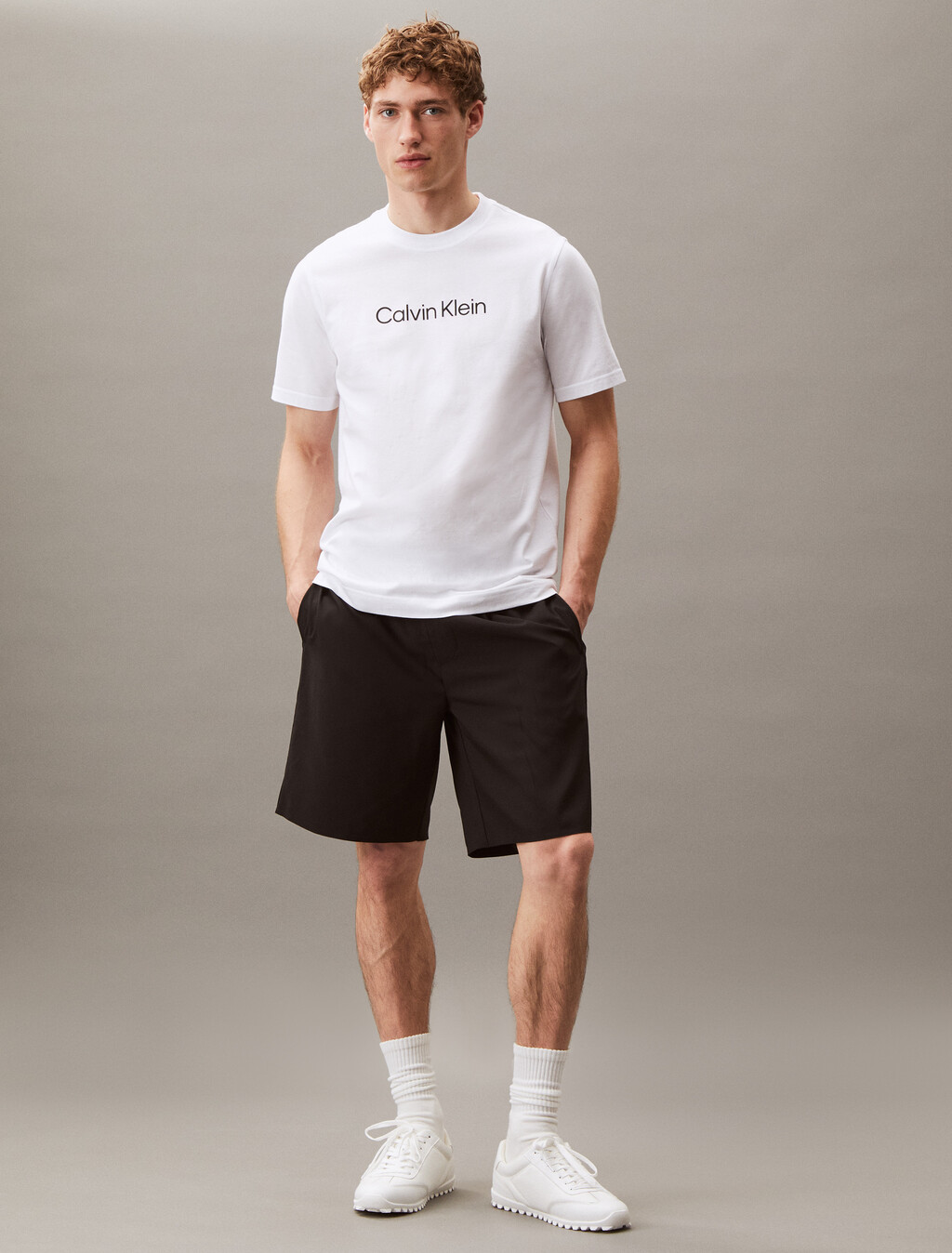 Essential Logo Short Sleeve Tee, Classic White, hi-res