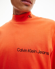 RELAXED LONG SLEEVE T-SHIRT, Coral Orange, hi-res