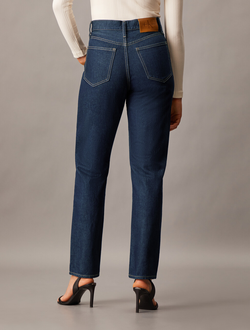 Forever Indigo Authentic Slim Straight Jeans, Denim Dark, hi-res