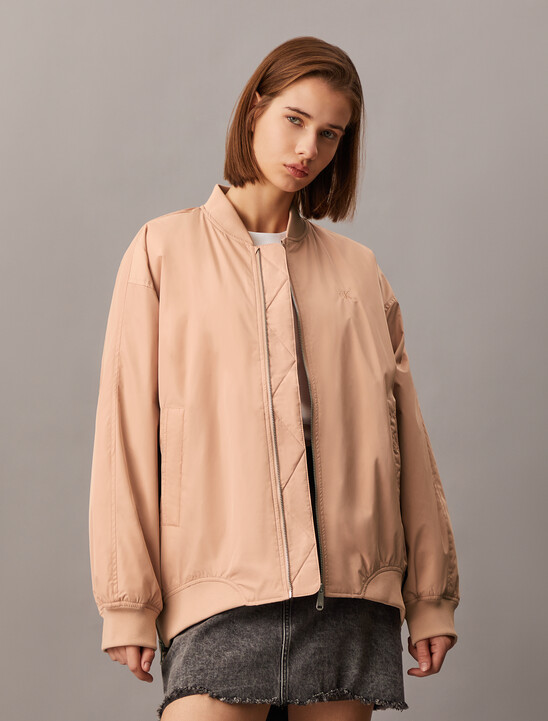 Long Padded Bomber Jacket