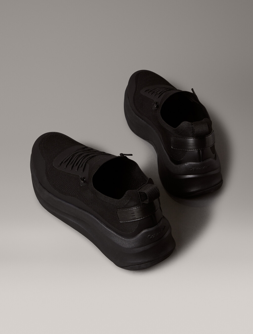 Mesh Chunky Runner Sock Trainers, Triple Black, hi-res