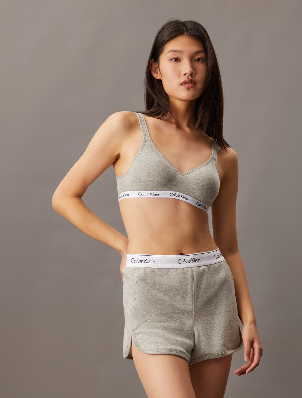 Carousel Lightly Lined Bralette, Grey Heather, hi-res