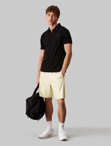 Essential Zip Polo, Black, hi-res
