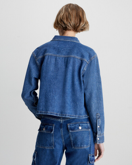 Cropped Denim Shirt Jacket