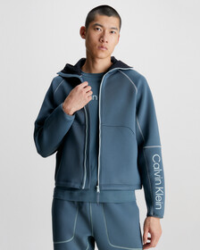 Zip Up Logo Hoodie, DARK SLATE, hi-res