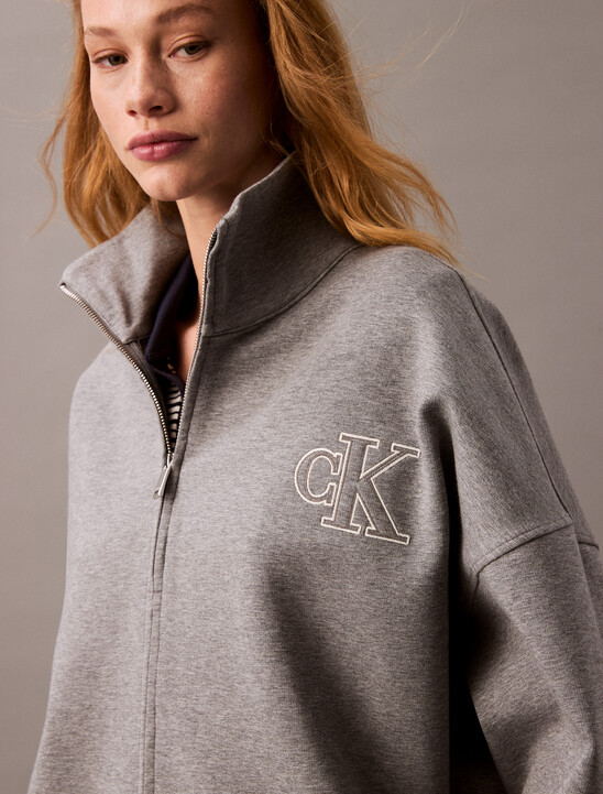 Relaxed Spacer Zip Collar Jacket