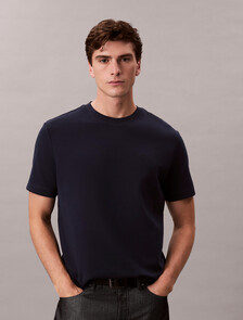 Tonal Monogram Crewneck Tee, Dark Sapphire, hi-res
