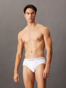 2 Pack Icon Cotton Stretch Hipster Briefs, White, hi-res