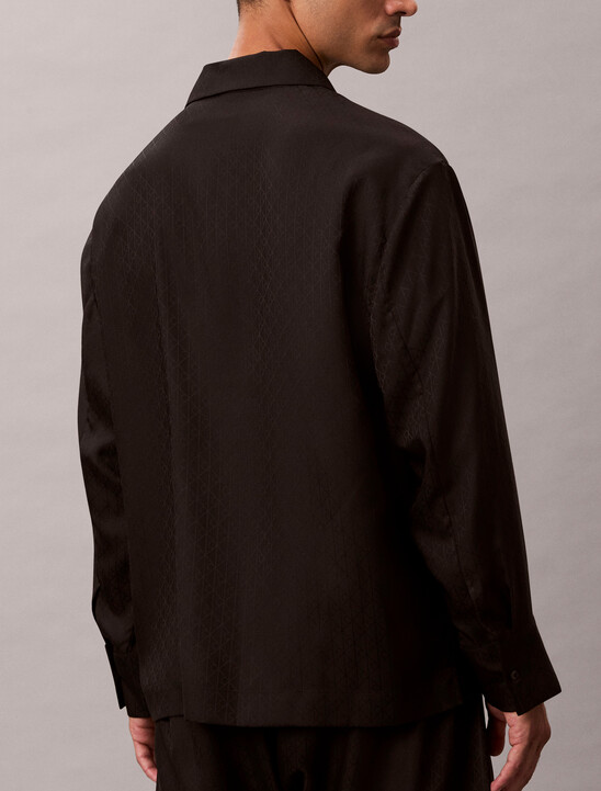 Satin Jacquard Pyjama Top