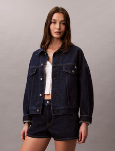 Relaxed Denim Jacket, TRUE INDIGO, hi-res