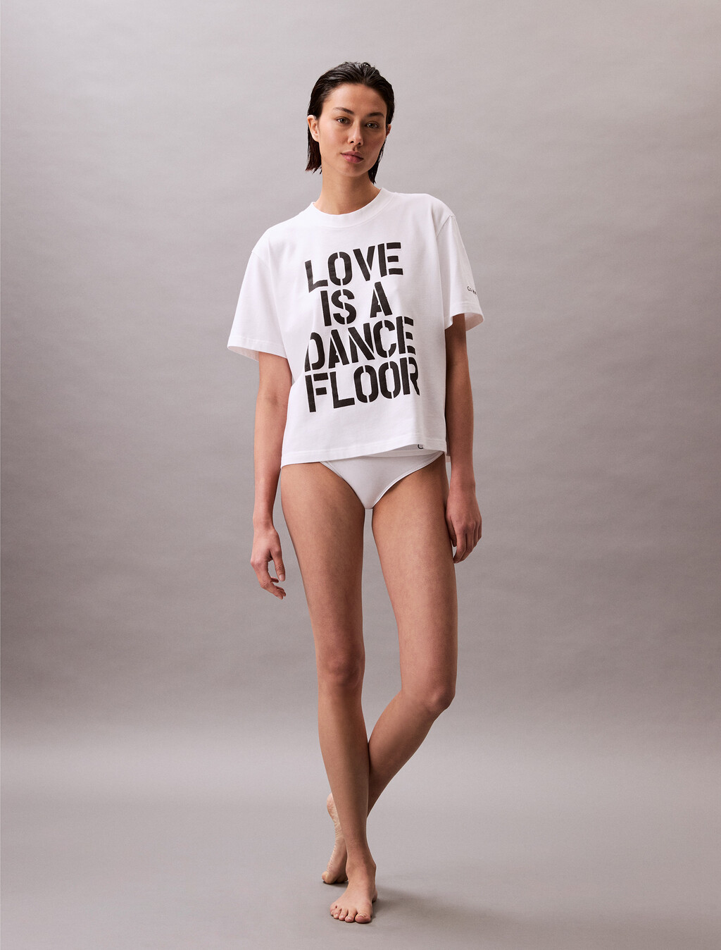 Pride Love Is A Dance Floor Graphic Relaxed T-Shirt, Bright White, hi-res